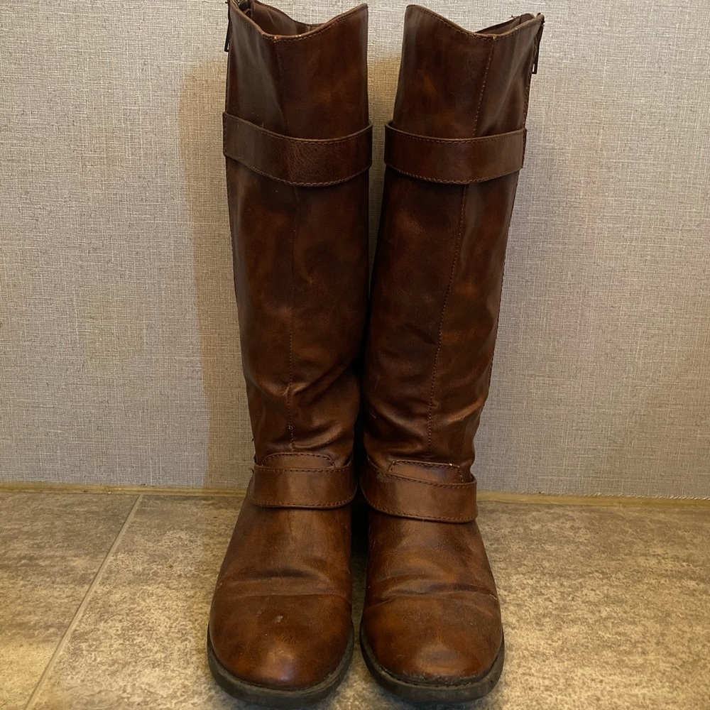 Tall brown boots